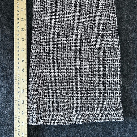 Worthington Ladies 12P Grey Black White Tweed Wide-leg Career Pants Belt Loops - Picture 13 of 14